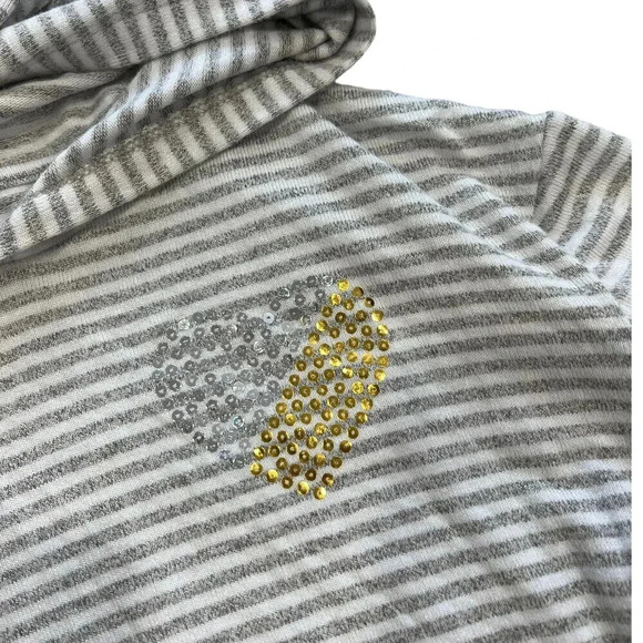 Epic Threads Gray Striped Peplum Hoodie XL - Picture 3 of 5